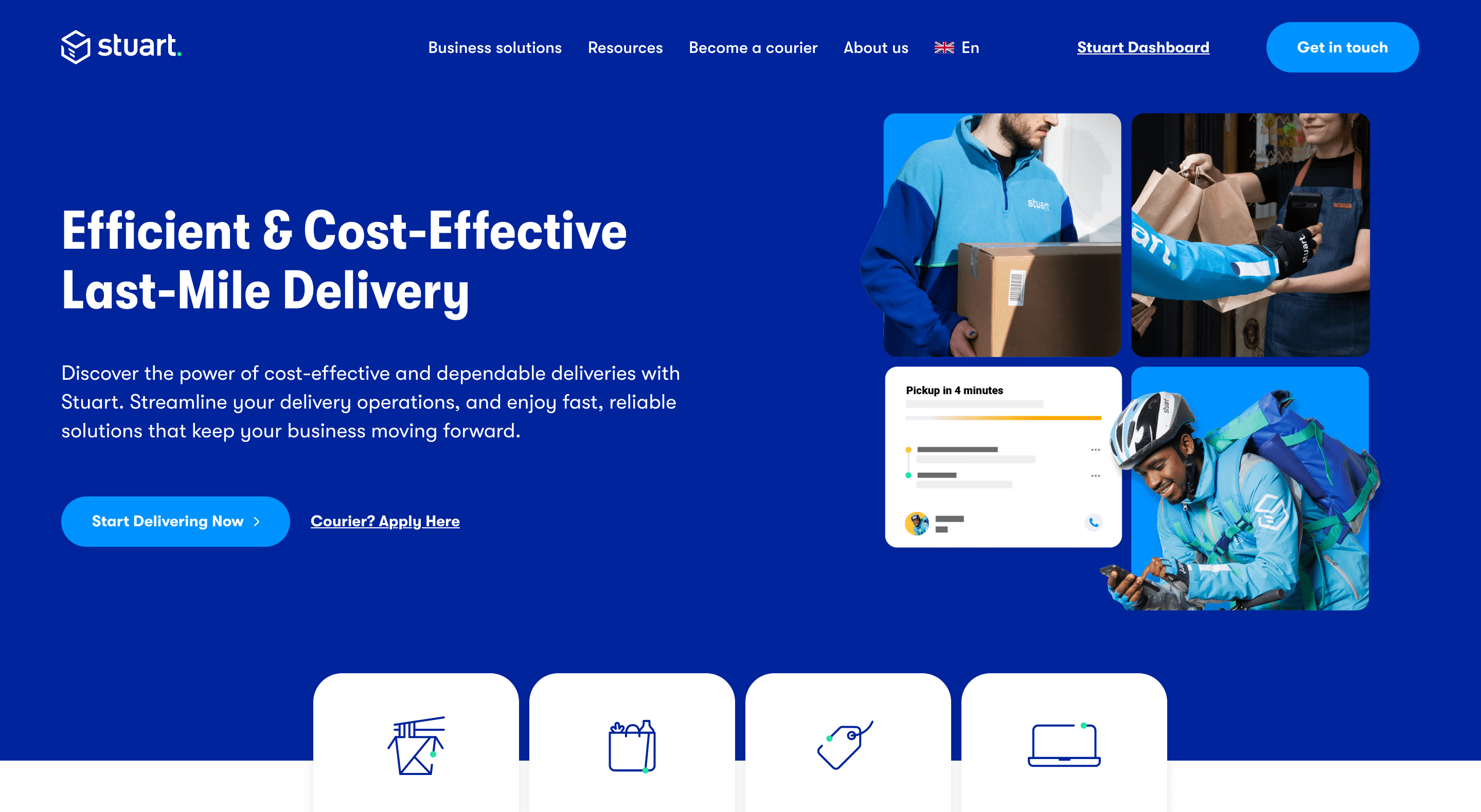 A screenshot of Stuart home page.